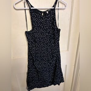 Roxy ladies dress. Polka dot navy and white.